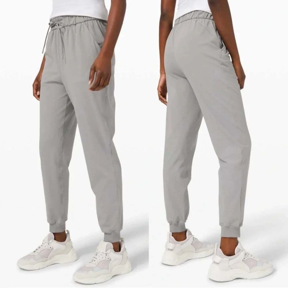 Lululemon Keep Moving Joggers Women's Size 0 Rhino Gray Stretch High Rise Pants